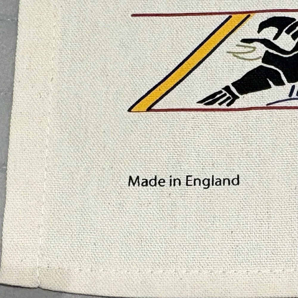 Bayeux Tapestry Tea Towel Made in England 100% Cotton Medieval Scene